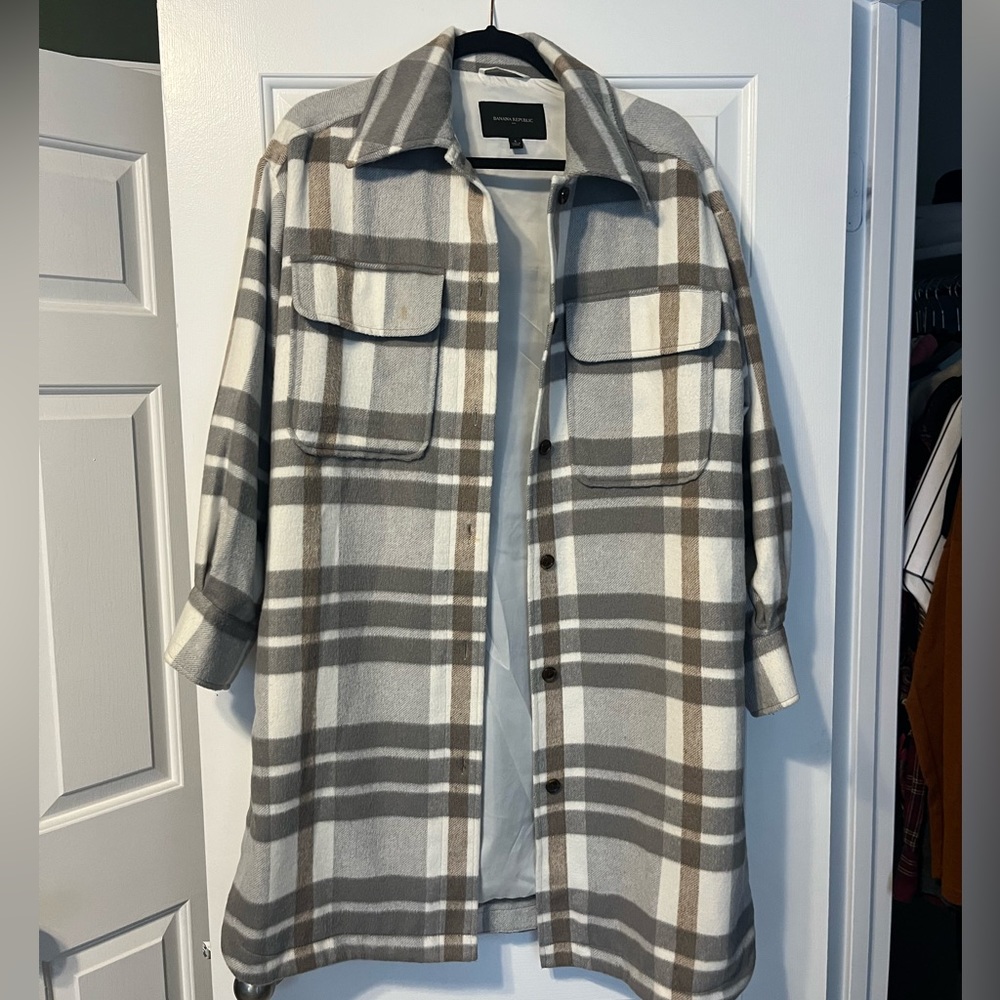 Banana Republic Plaid Coat